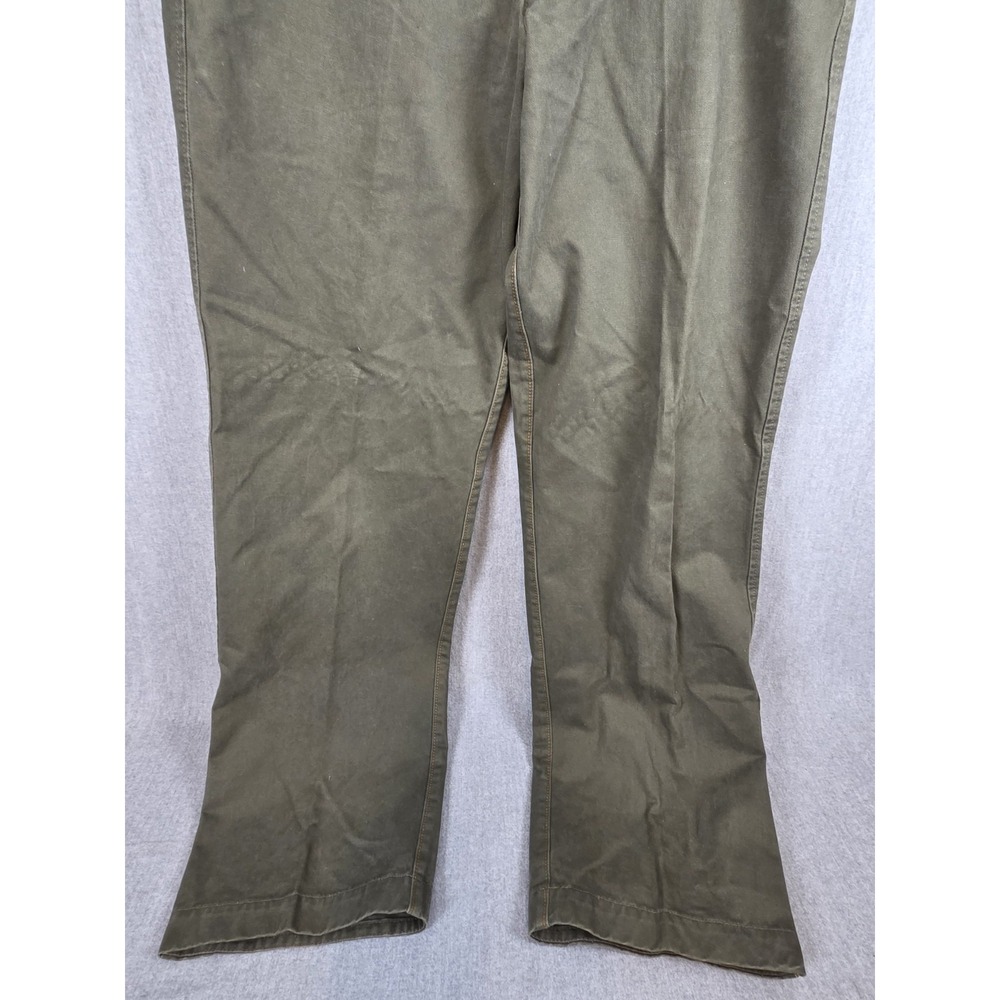 Timberland Men's Chino Pants 34x34 Olive Green Straight Flat Front Work Hiking